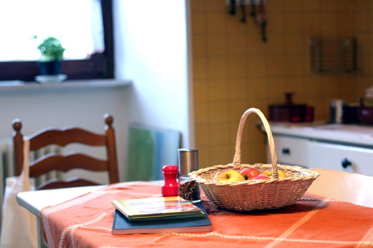 die Küche unseres gemütlichen Appartements direkt über dem Tonstudio